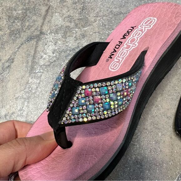 Skechers Girls Sandals With Crystals and Light Up Size 11 - Picture 6 of 6